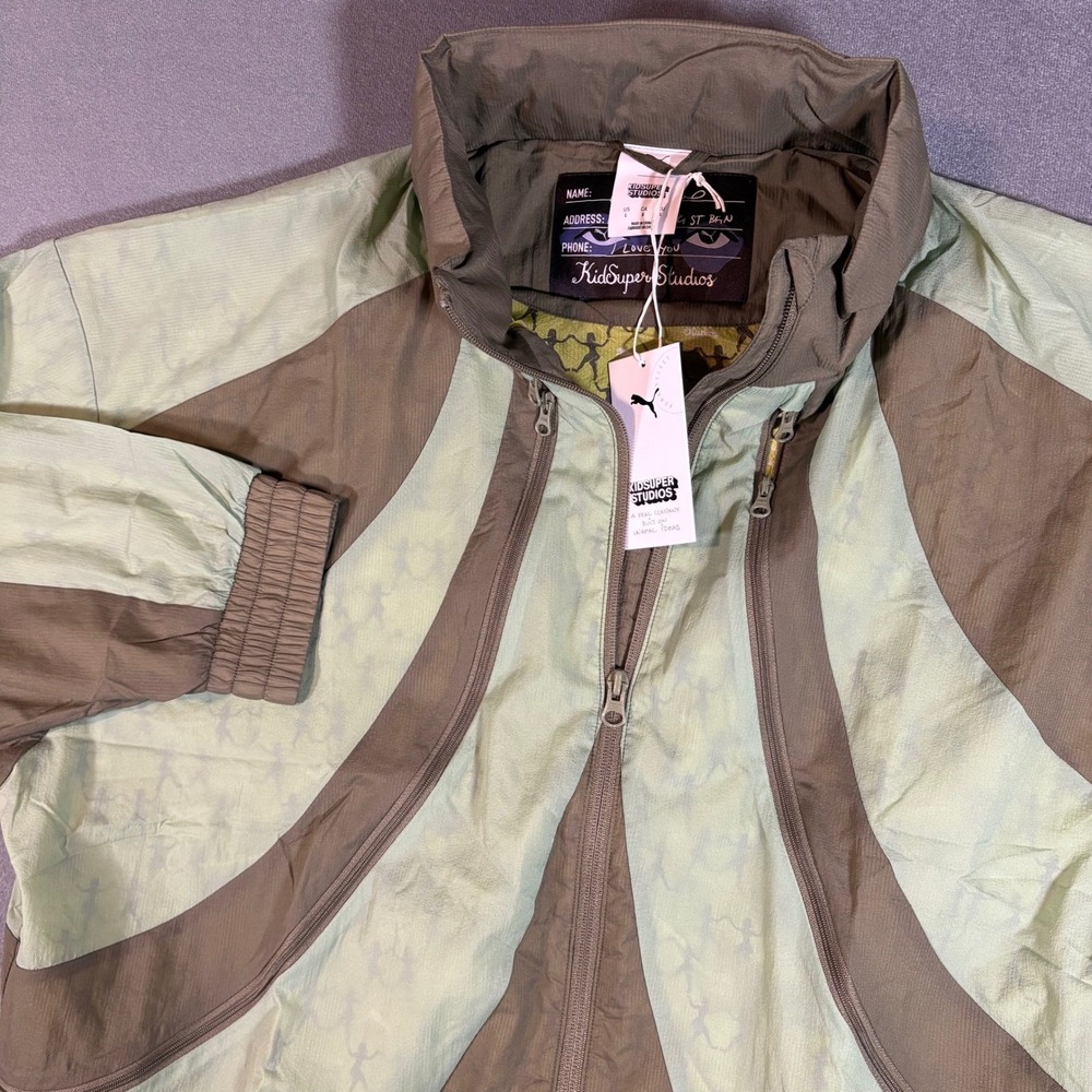 PUMA x KIDSUPER Collab Men's Windbreaker Large Green MSRP $250